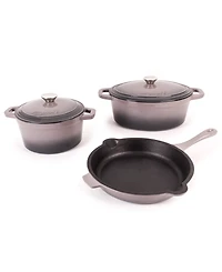 BergHOFF Neo 5pc Cast Iron Dutch Oven Set with 10" Fry Pan