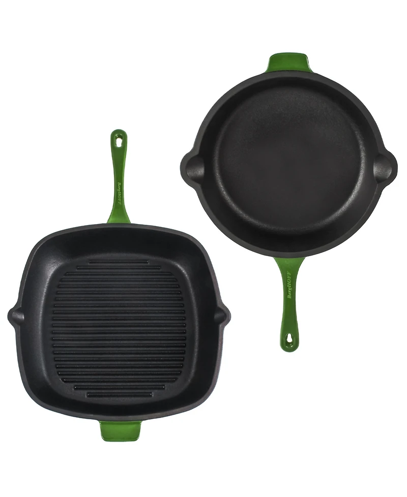 BergHOFF Neo 4pc Cast Iron Cookware Set, Grill Pan