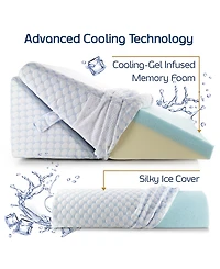 Nestl Adjustable Cooling Cover and Extra Pillow Bed Wedge Pillow