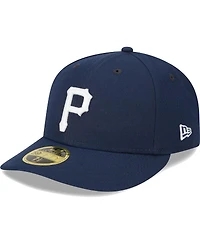 Men's New Era Navy Pittsburgh Pirates Oceanside Low Profile 59FIFTY Fitted Hat
