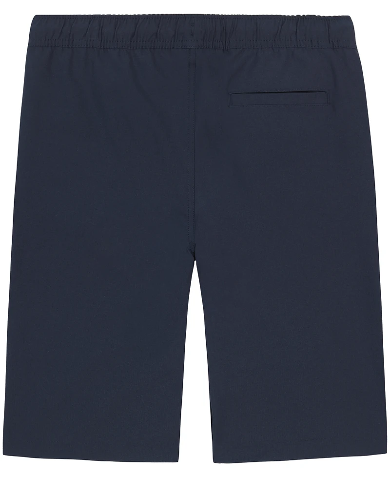 Nautica Big Boys Uniform Husky Lowell Stretch Khaki Jogger Shorts