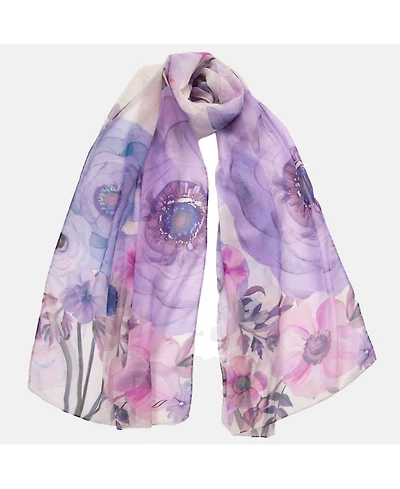 Campo de' Fiori - Long Sheer Silk Scarf for Women