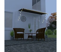 Retractable Awning with Led 137.8"x59.1" Anthracite