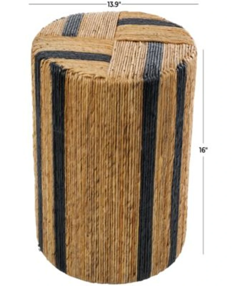 Rosemary Lane Banana Leaf Handmade Linear Wrapped Accent Table Collection