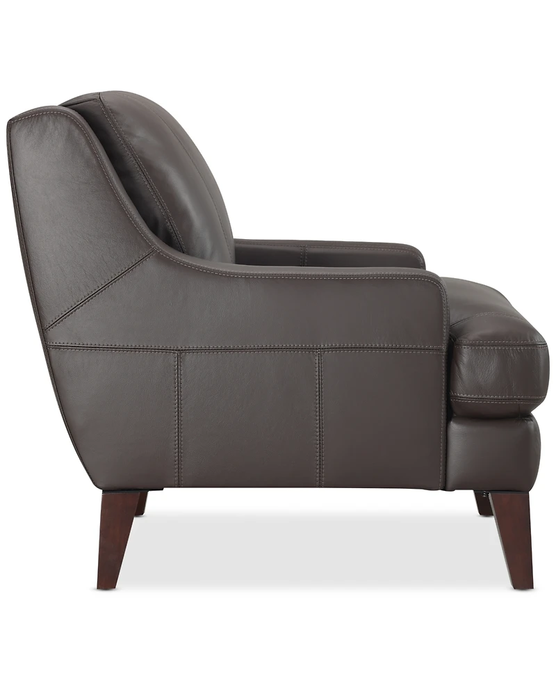 Closeout! Collyn 34" Modern Leather Chair, Created for Macy's