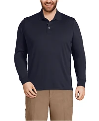 Lands' End Big & Tall Long Sleeve Super Soft Supima Polo Shirt