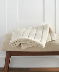 Hotel Collection Channeled Faux Fur Throw, 50" x 60", Exclusively at Macy's
