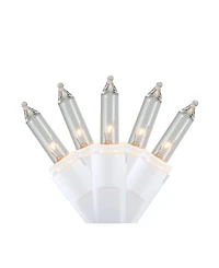 300 Count Clear Mini Icicle Christmas Lights 18' Wire