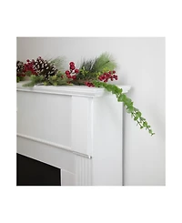 5' x 10" Berry Pine and Eucalyptus Artificial Christmas Garland - Unlit