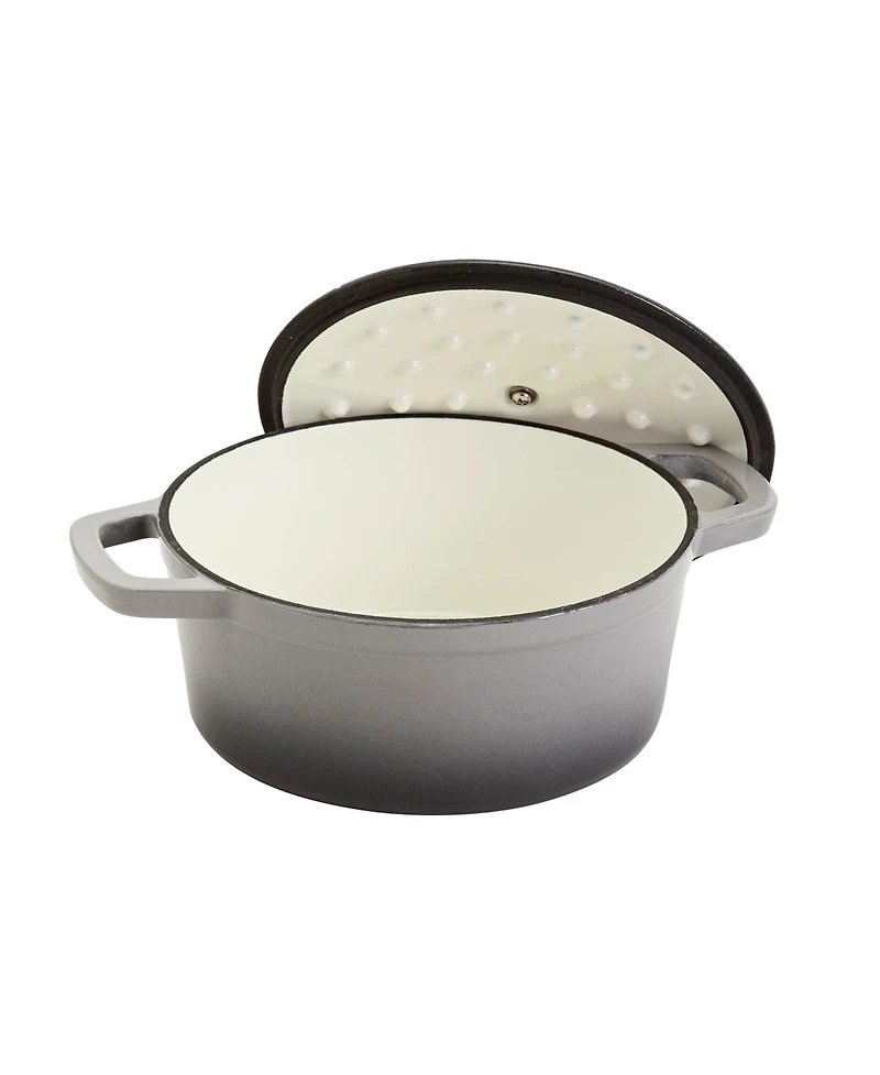 Smith and Clark Cast Iron 3 Quart Round Enamel Dutch Oven