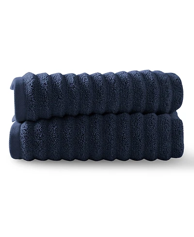 Blue Loom Mason 100% Cotton Low Twist 2 Piece Hand Towel Set, 30" x 18"