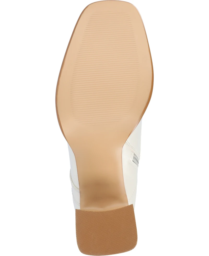 Journee Collection Women's Kalindi Block Heel Combat Booties