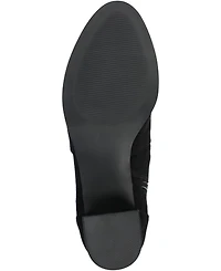 Journee Collection Women's Hayven Block Heel Almond Toe Booties
