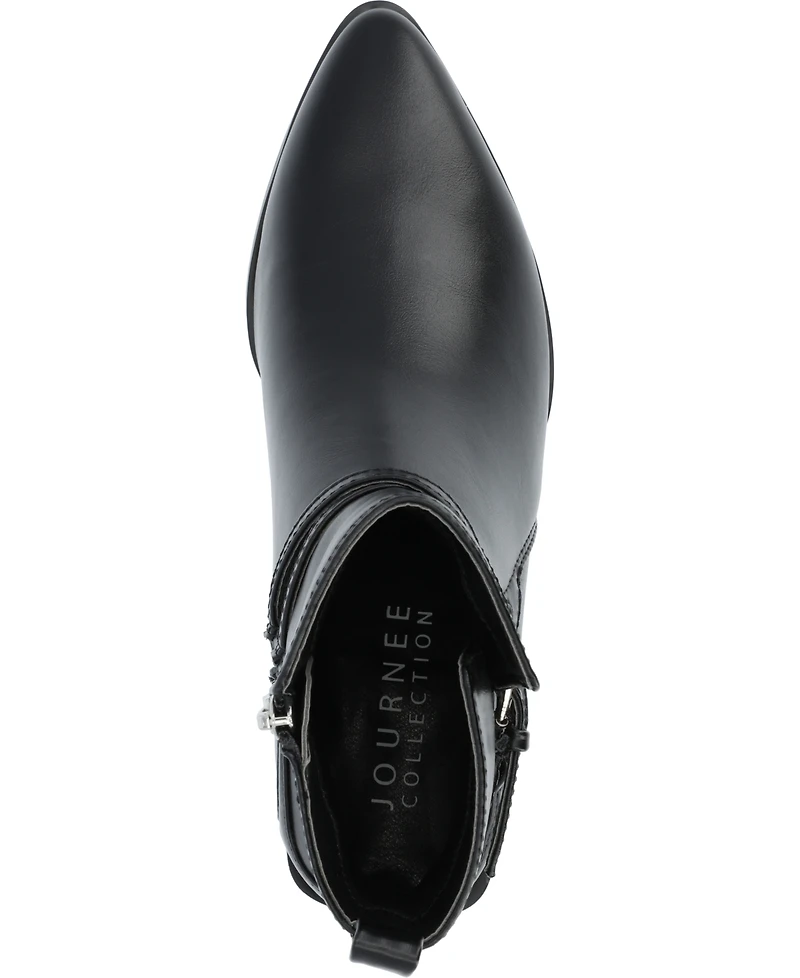 Journee Collection Women's Estelle Stacked Block Heel Booties