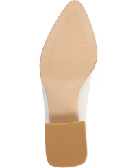 Journee Collection Women's Consuello Two Tone Pointed Toe Block Heel Booties