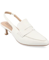 Journee Collection Women's Amory Tailored Kitten Heel Slingback Pumps