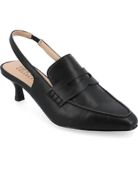 Journee Collection Women's Amory Tailored Kitten Heel Slingback Pumps