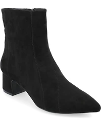 Journee Collection Women's Lusinda Color Block Pointed Toe Booties