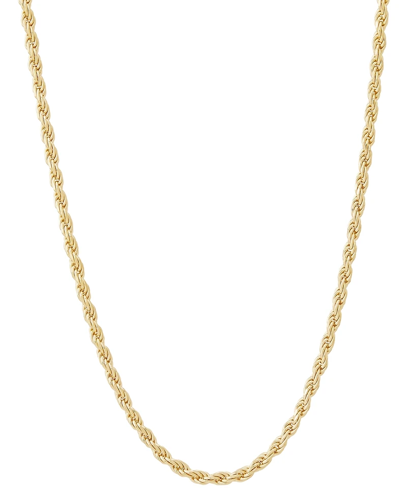 Italian Silver 2-Pc. Set Polished Rope Link Collar Necklace & Matching Bracelet