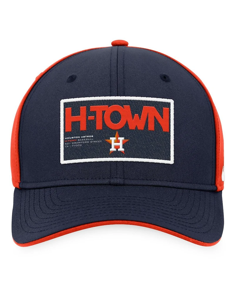 Men's Nike Navy, Orange Houston Astros Classic99 Colorblock Performance Snapback Hat