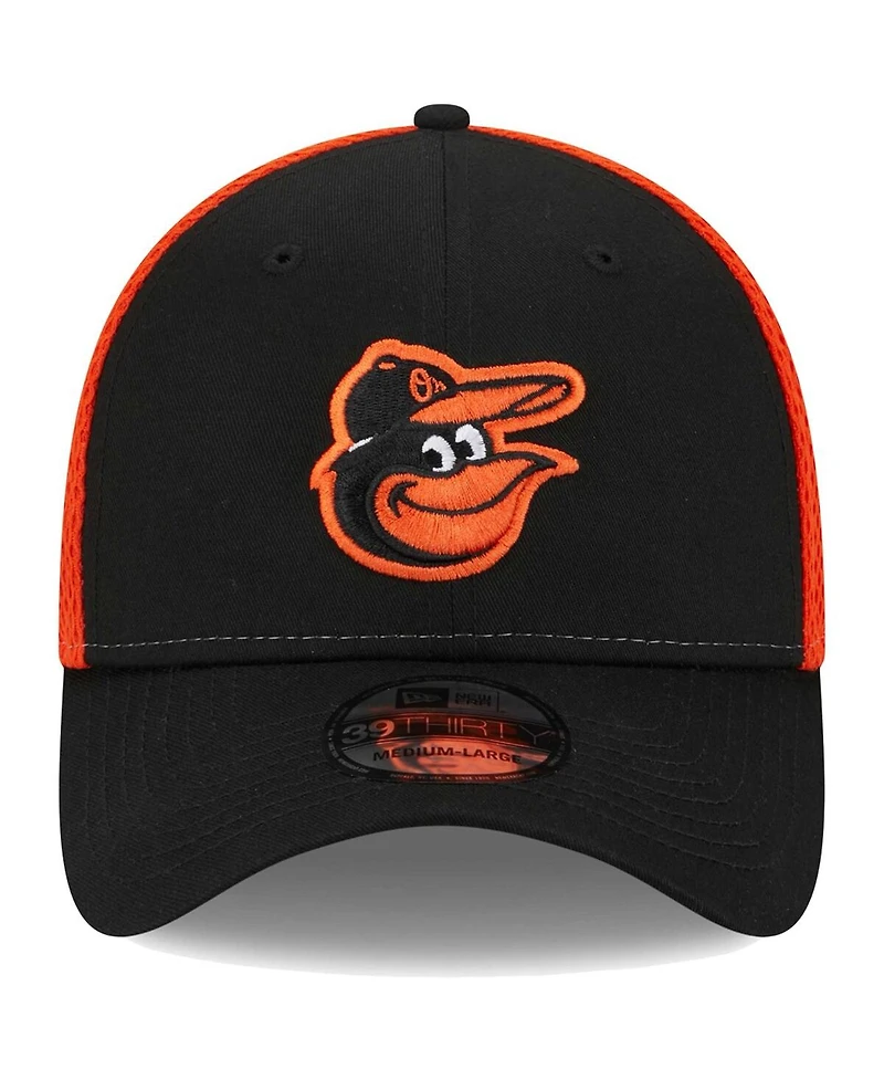 Men's New Era Black Baltimore Orioles Team Neo 39THIRTY Flex Hat