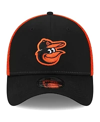 Men's New Era Black Baltimore Orioles Team Neo 39THIRTY Flex Hat