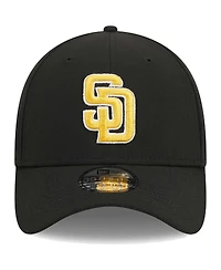 Men's New Era Black San Diego Padres Logo 39THIRTY Flex Hat