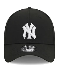 Men's New Era Black New York Yankees Logo 39THIRTY Flex Hat