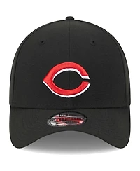 Men's New Era Black Cincinnati Reds Logo 39THIRTY Flex Hat