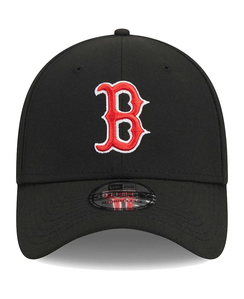 Men's New Era Black Boston Red Sox Logo 39THIRTY Flex Hat