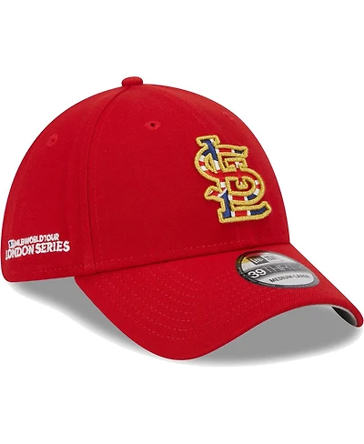 Men's New Era Red St. Louis Cardinals 2023 Mlb World Tour: London Series Flag Fill 39THIRTY Flex Hat