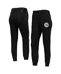 Women's The Wild Collective Black Chicago Cubs Marble Jogger Pants