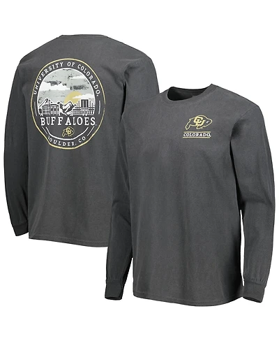 Men's Black Colorado Buffaloes Circle Campus Scene Long Sleeve T-shirt
