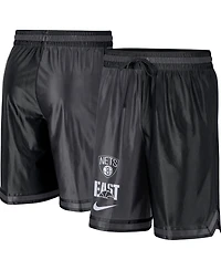 Men's Nike Black, Anthracite Brooklyn Nets Courtside Versus Force Split Dna Performance Shorts