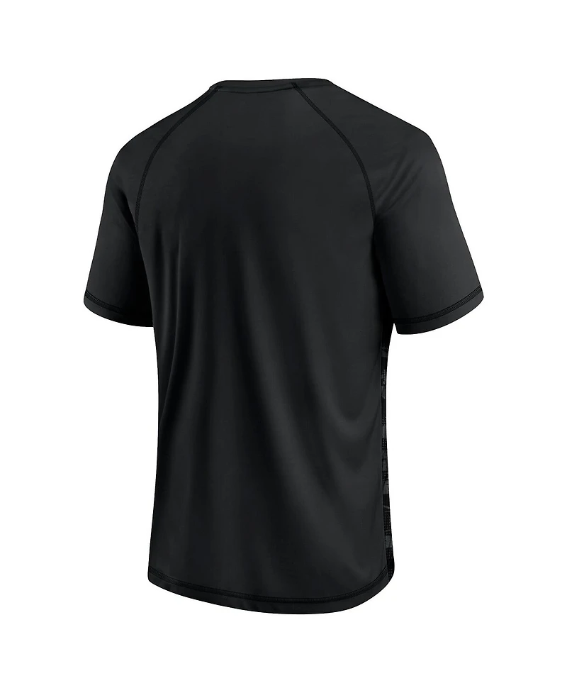 Men's Fanatics Cleveland Browns Blackout Hail Mary Raglan T-shirt