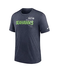 Men's Nike Heather Navy Seattle Seahawks Team Tri-Blend T-shirt