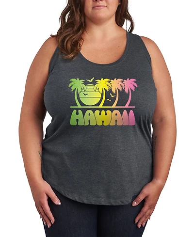 Hybrid Apparel Trendy Plus Size Destination Hawaii Graphic Tank