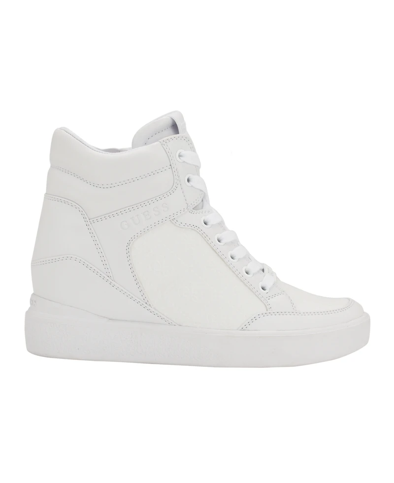 Guess Women's Blairin Logo Hidden Wedge Lace-up Sneakers
