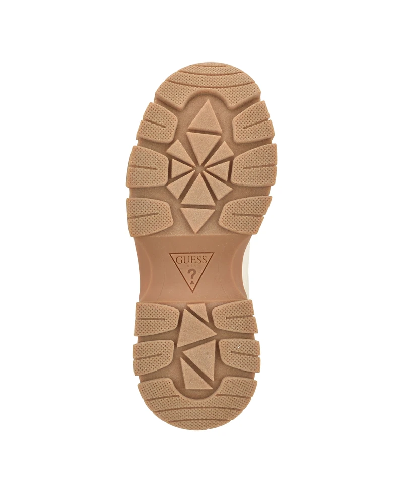 Guess Women's Bisun Lugged Rubber Sole Lace Up Platform Sneakers