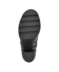 Guess Women's Neadyn Heeled Lug Sole Lace Up Hiker Booties