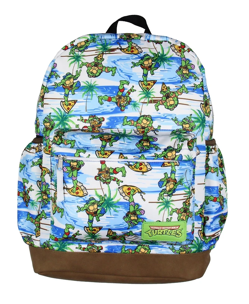 Teenage Mutant Ninja Turtles Backpack Tmnt Pizza Fun All-Over Print School Book Bag