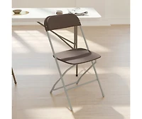 Emma+Oliver Set Of 6 Stackable Folding Plastic Chairs - 650 Lb Weight Capacity