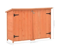 vidaXL Garden Storage Shed 50.4"x16.5"x35.8" Wood