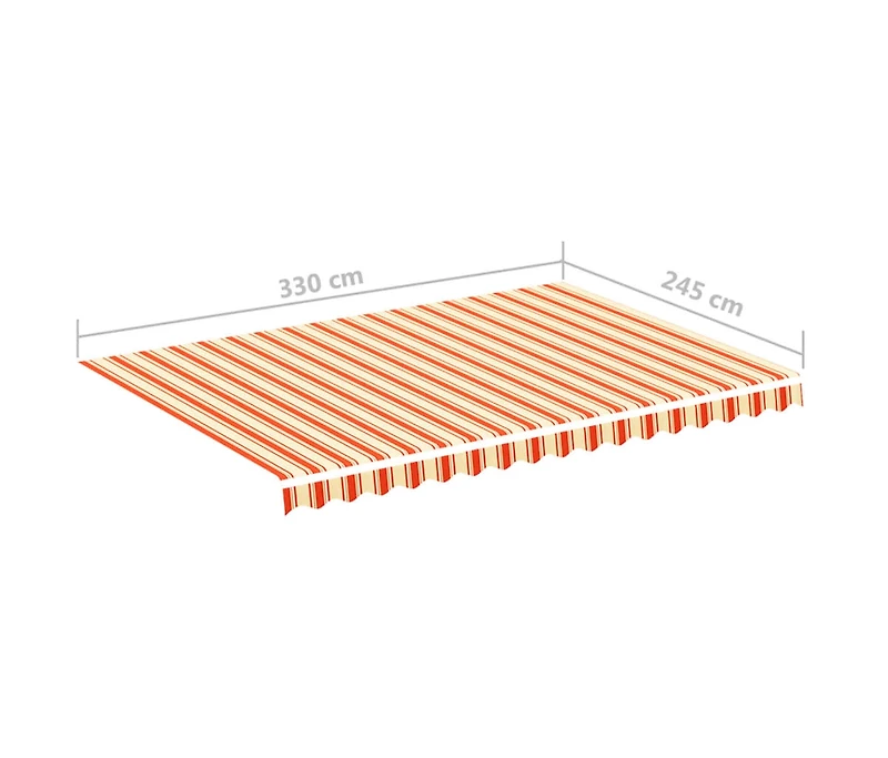 Replacement Fabric for Awning Yellow and Orange 11.5'x8.2'