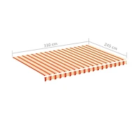Replacement Fabric for Awning Yellow and Orange 11.5'x8.2'