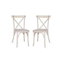 2-Pack Resin X-Back Chair