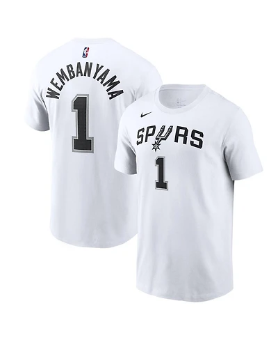 Men's Nike Victor Wembanyama White San Antonio Spurs 2023 Nba Draft First Round Pick Name and Number T-shirt