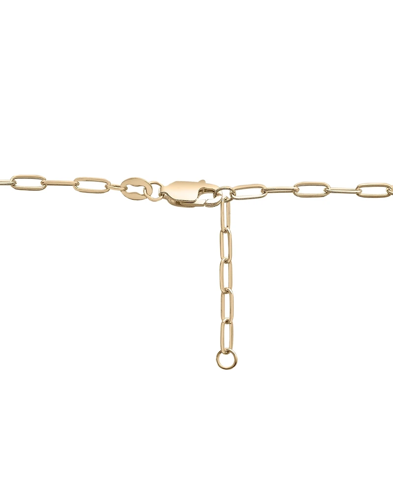 Garnet Heart Cluster Paperclip Link Bracelet (3/4 ct. t.w.) in 14k Gold-Plated Sterling Silver