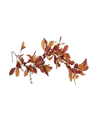 5' x 8" Berries with Orange and Red Leaves Artificial Fall Harvest Garland Unlit