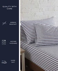 Closeout! Nautica Solid Microfiber 3 Piece Sheet Set, Full
